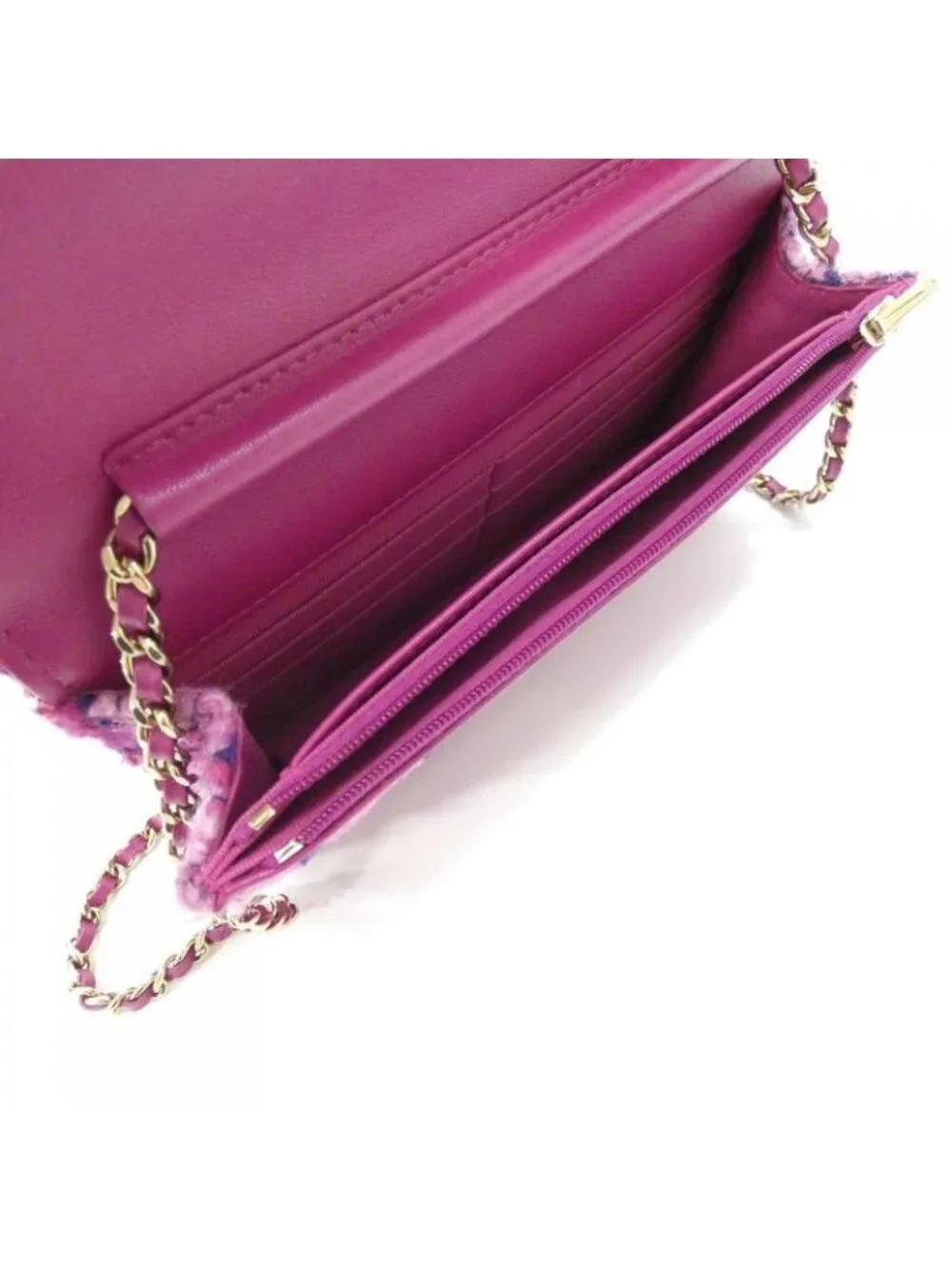 Chanel Chain Wallet Cotton Wool - Picture 9 of 10